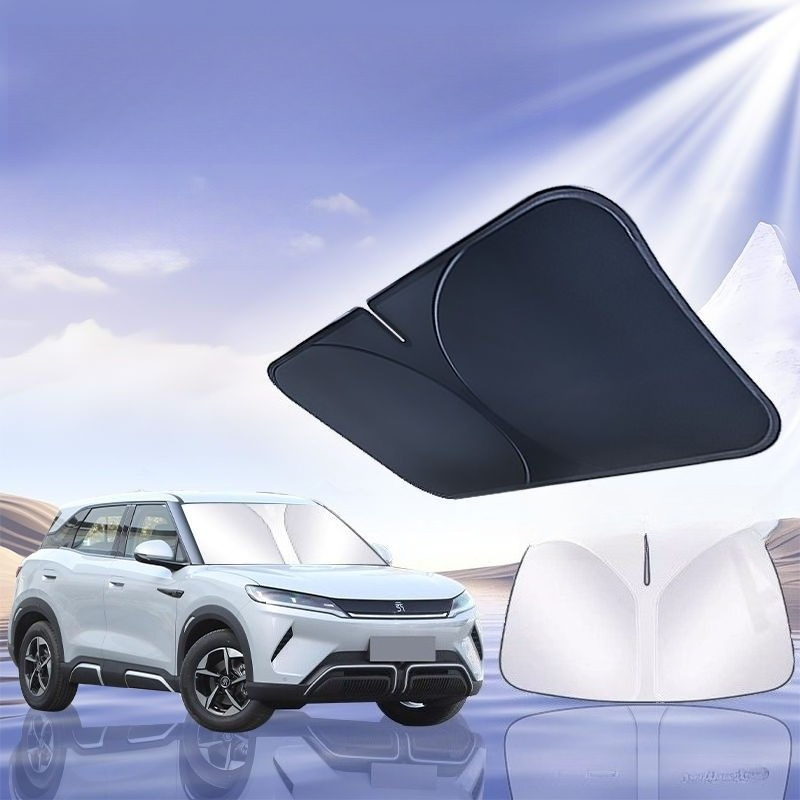 BYD Atto 2 元アップ車のフロントガラスサンシェードブロック紫外線反射板自動ウィンドウバイザーシールドカバー折りたたみ日傘 1 個