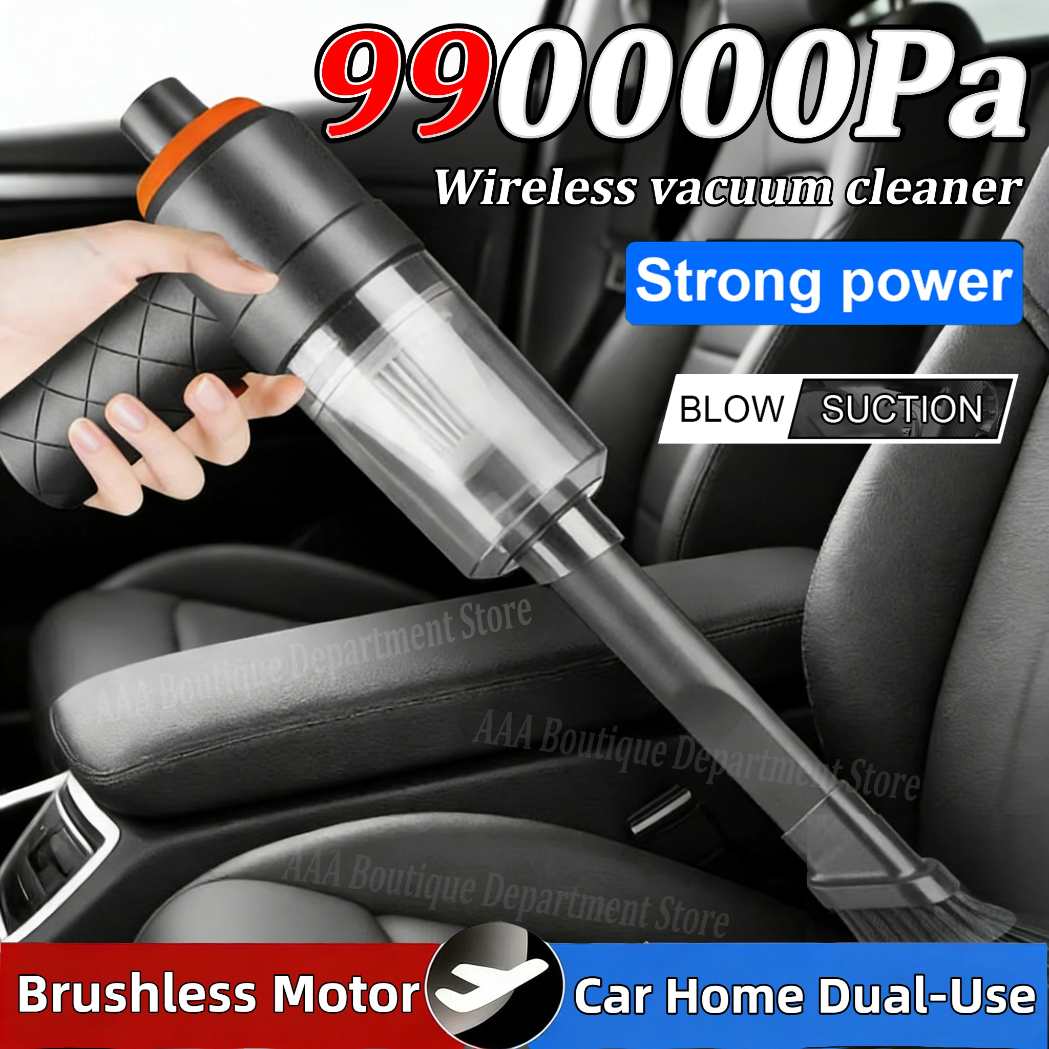 990000PA 車の掃除機 USB 充電ハイパワーワイヤレス自動吸引ブロー統合ハンドヘルド掃除機 2026 新