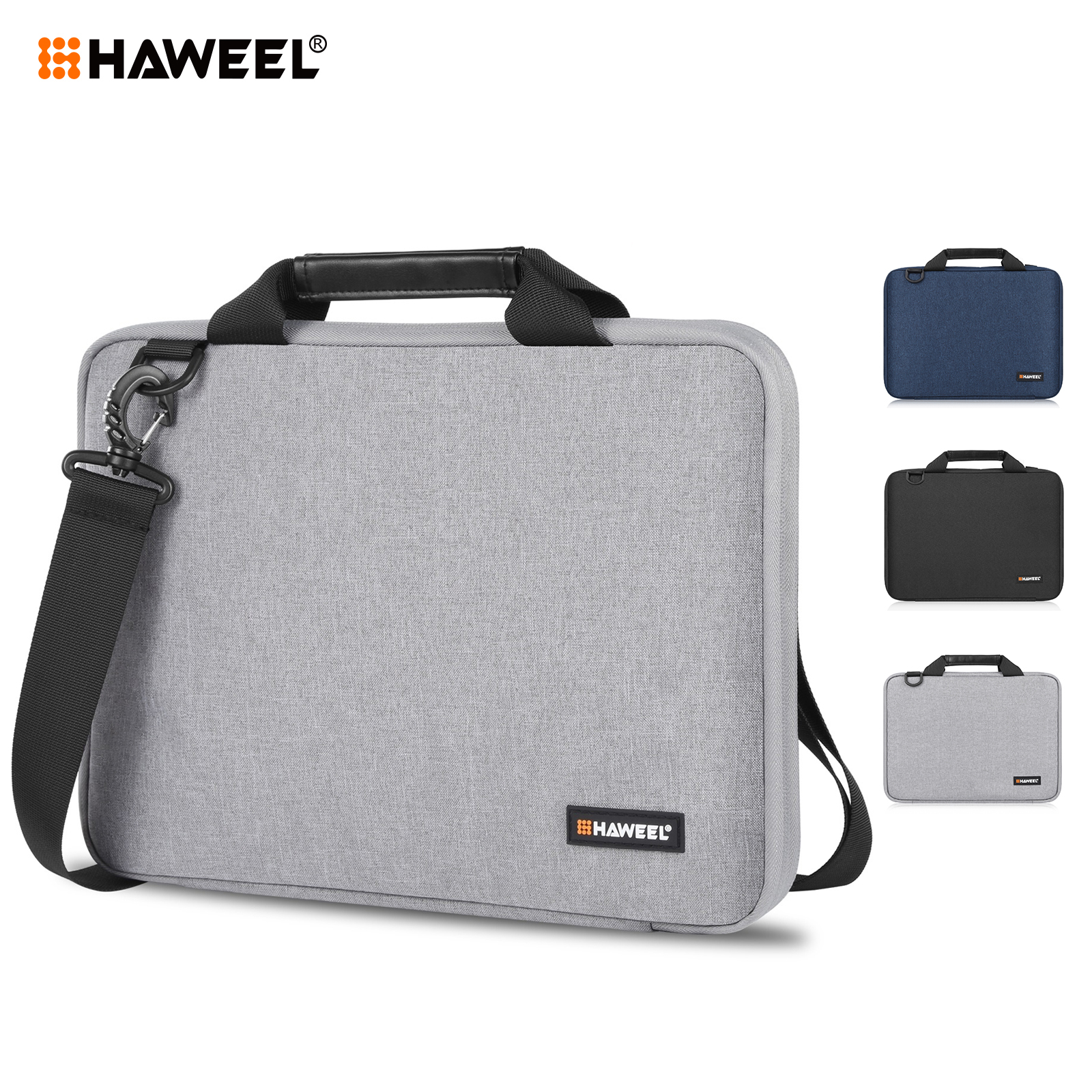 HAWEEL 13-16 インチブリーフケースクロスボディラップトップバッグ防水ノートブックケーススリーブ Macbook、Lenovo、ASUS、HP コンピュータハンドバッグ