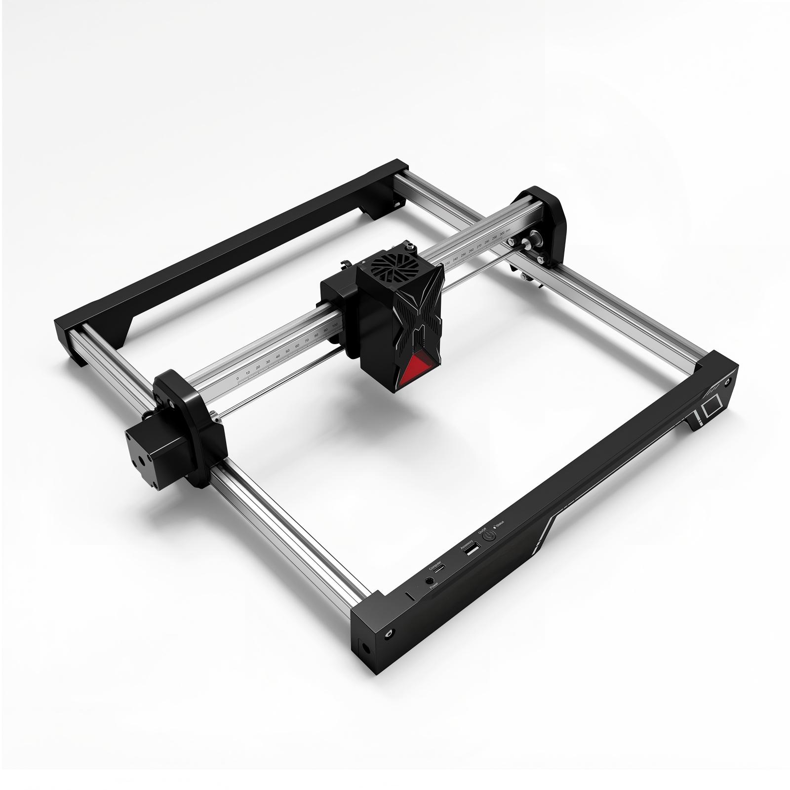 Swift ミニレーザー彫刻機、7W 12W ポータブルレーザーカッター、300x300mm DIY 木材金属ダークアクリル用、10000mm/min