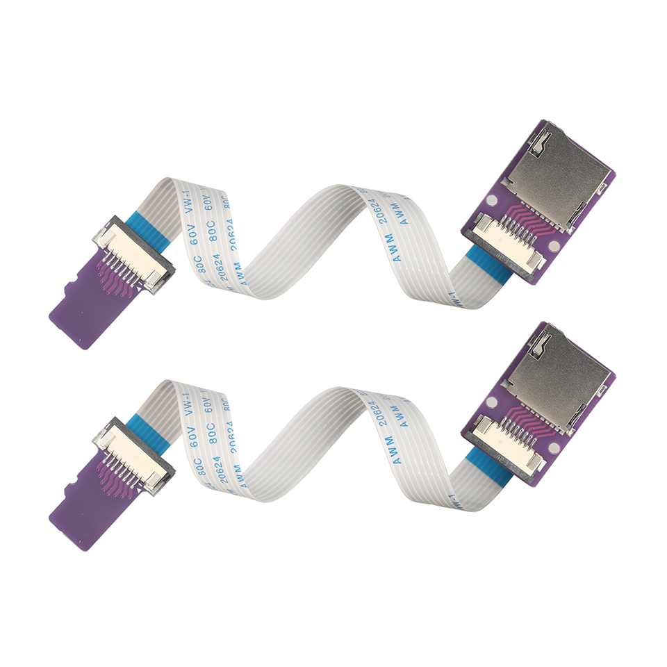 Micro SD オス - メス フレキシブル エクステンダー、交換可能な FFC 長さ (3.9/7.9/15.7/23.6 インチ) マイクロ SD カード延長ケーブル アダプター