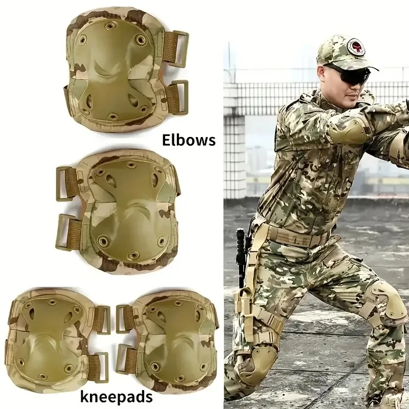 戦術的な膝パッド肘 CS 軍事プロテクター陸軍エアガン屋外スポーツ狩猟膝パッド安全ギア膝保護パッド