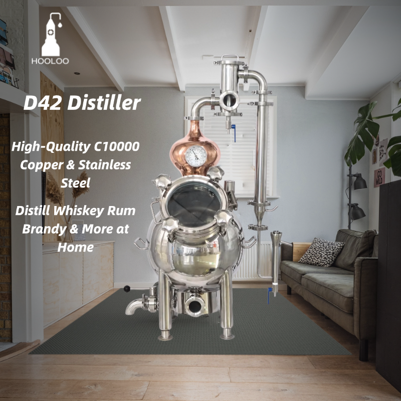HOOLOO D42 家庭用精留蒸留器アルコール蒸留装置密造酒装置醸造所醸造ウイスキーブランデー蒸留器