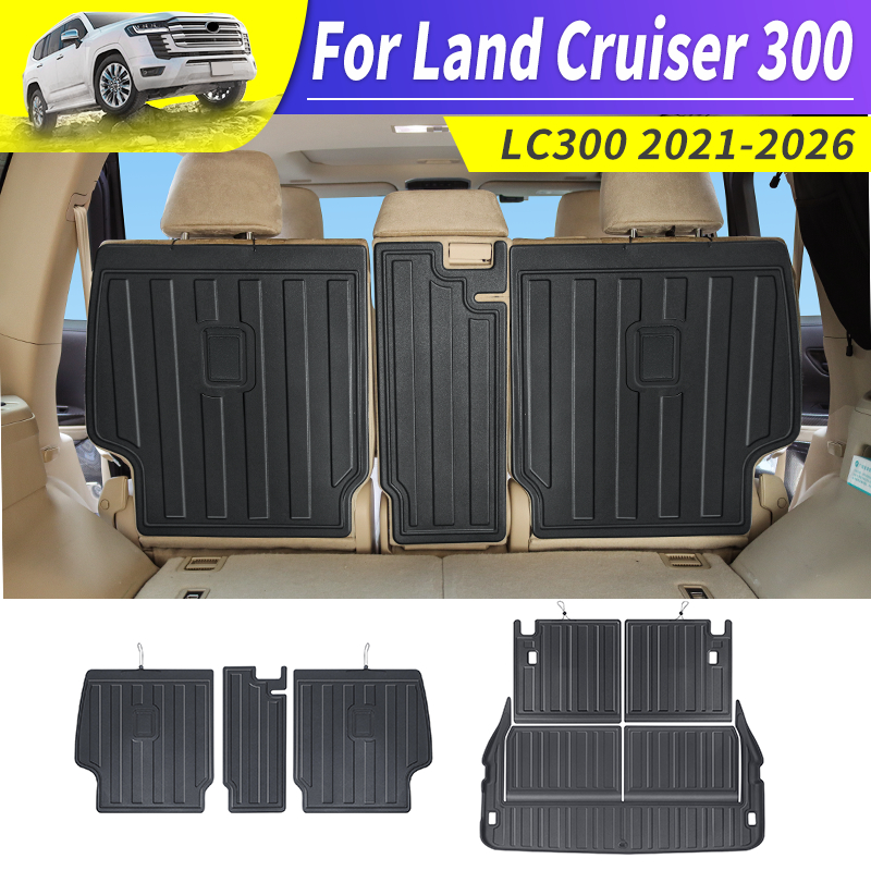 2021-2026 トヨタランドクルーザー LC300 300 J300 シートバッククッショントランクマットノンスリップ防水耐久性のあるインテリアアクセサリー