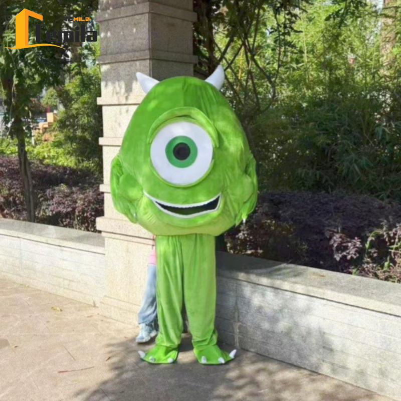 大人サイズ モンスター大学マイク Wazowski マスコット衣装ファンシードレス誕生日パーティーサプライズ衣類広告ショー小道具