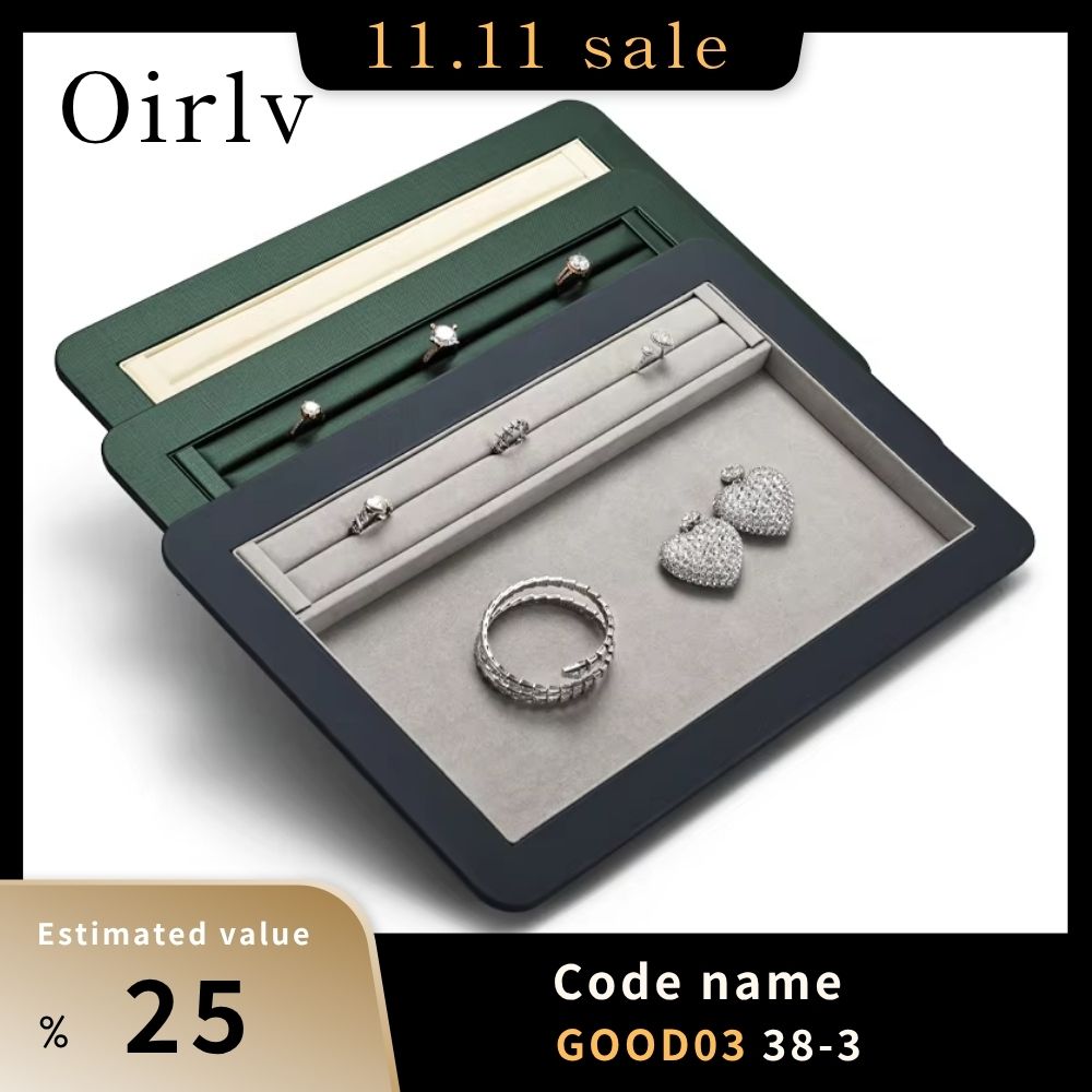 Oirlv ジュエリートレイ プレミアム オーガナイザー リング、イヤリング用