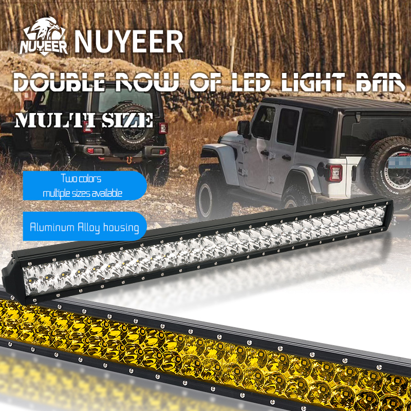 スリムデュアル行超高輝度 Led ライトバー 20 "30" 40" 52 インチ IP68 作業用ドライビングライト 4X4 オフロードピックアップトラック ATV UTV 12V 24V