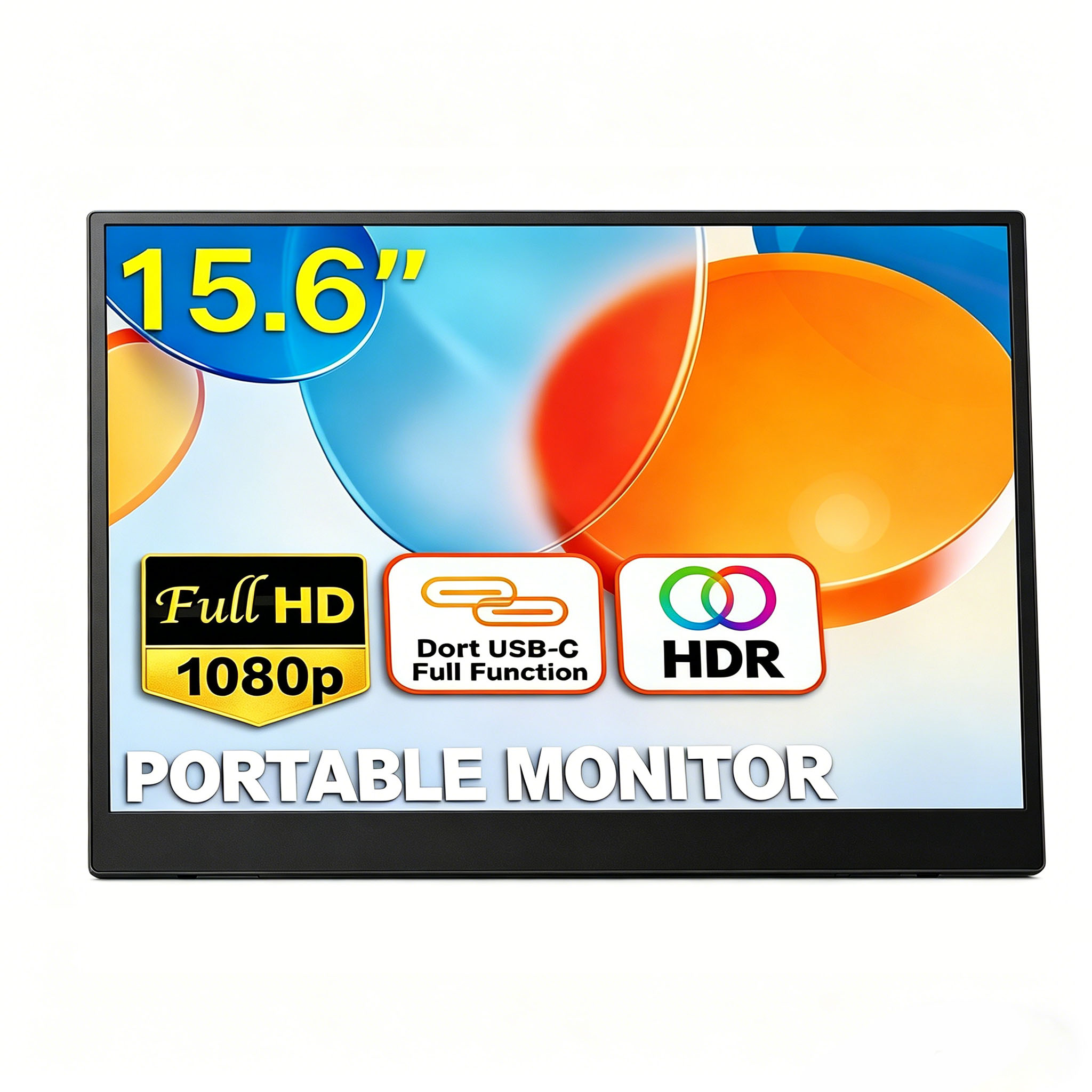 15.6 inch FHD Portable Gaming Monitor 1080P Travel Monitor Second External Screen for Laptop PC PS4/5