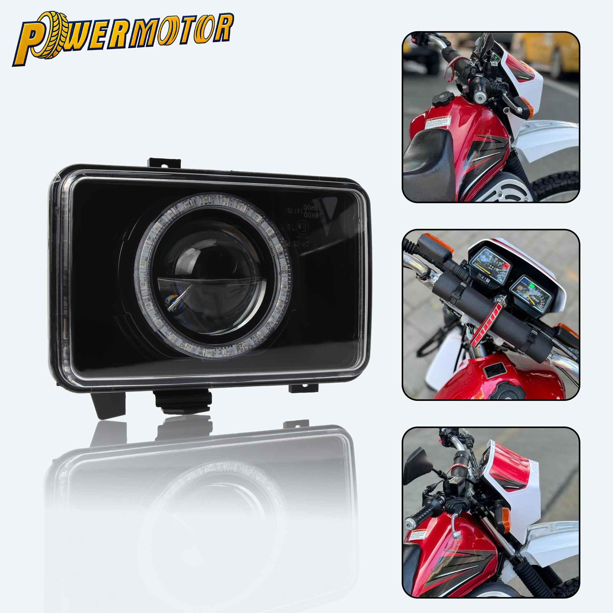 ヤマハ DT125R V6 LED ヘッドライトモトクロス RGBW アプリ制御ヘッドライト DT 125 200 350 R RE X ダートバイク修正されたアクセサリー