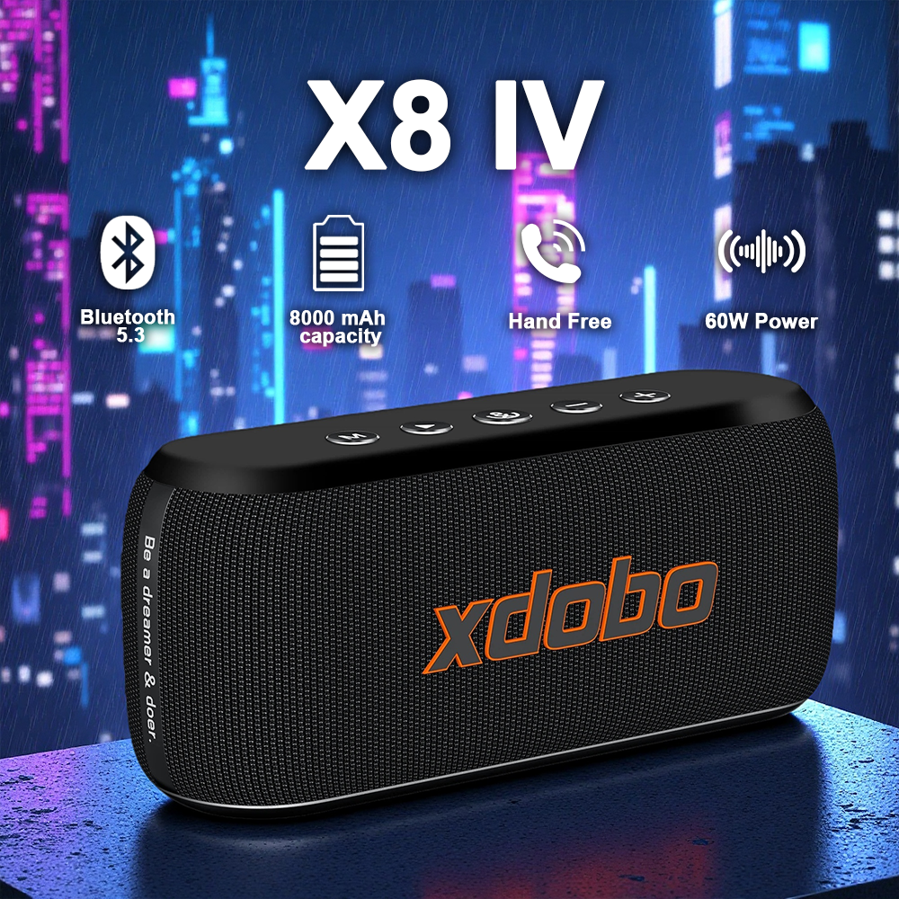 XDOBO X8IV 60 ワットスピーカーワイヤレスサブウーファー 8000 mah 重低音屋外スピーカースマートフォンテレビサウンドバー Portale ホームシネマ