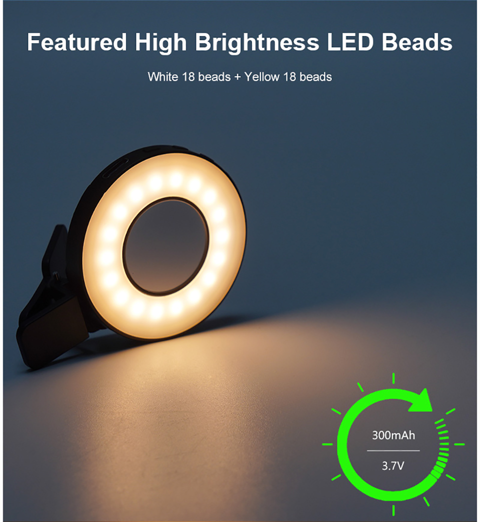 FEICHAO 磁気クリップオン携帯電話ライト LED リング補助光 Magsafe 用 iPhone 13 14 15 電話 Selfie ランプ充電式
