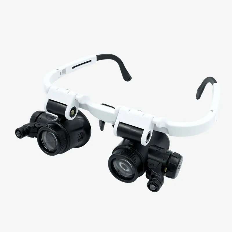 熱い販売身に着けている拡大鏡メガネ拡大鏡 8X 15X 23X 2LED プロの拡大鏡メガネ読書宝石店の修理