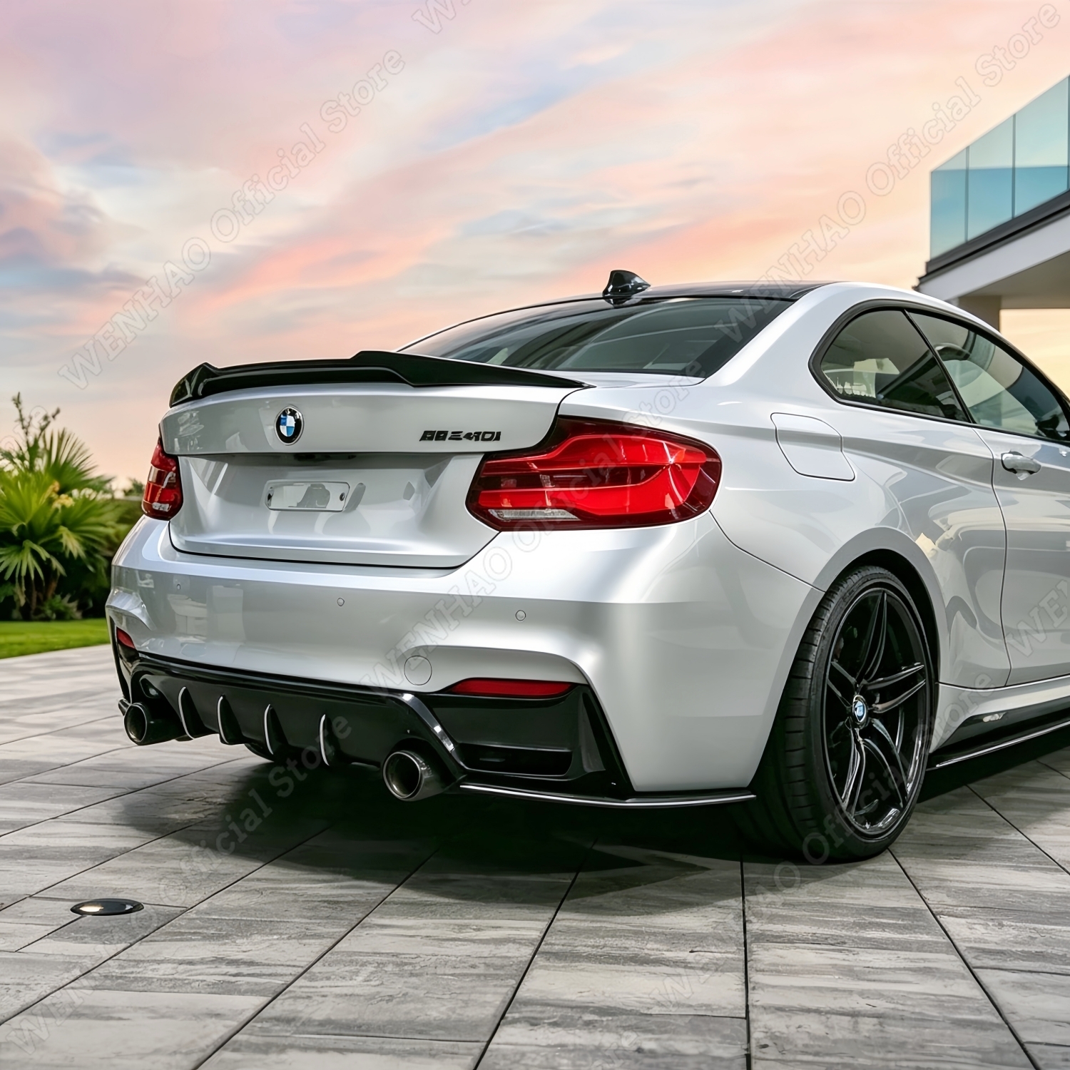 M4 Style Rear Trunk Spoiler Wings For Bmw 2 Series F22 F87 M2 220i 228i M235i M240i Coupe 2014-2021 Tuning Spoiler Caps Bodykits