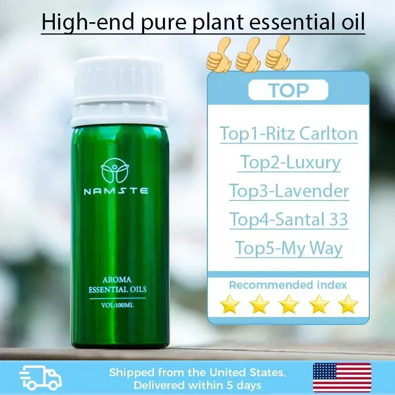NAMSTE 100ML Top Perfume Hotel Essential Oils Room Fragrance Oils Home Flavoring Aroma Diffuser Essential Oil Jasmine Luxury