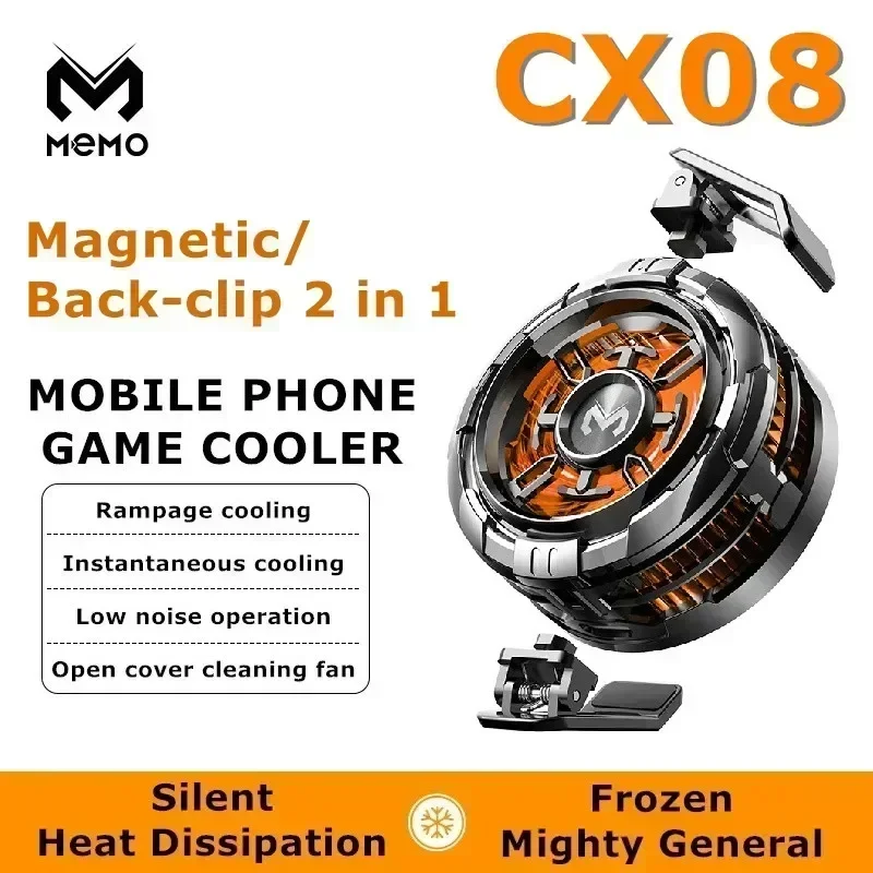 メモ 新しい CX08 携帯電話半導体冷却ファン磁気バッククリップ 2 IN 1 アイスラジエーター IPhone Android ユニバーサルクーラー