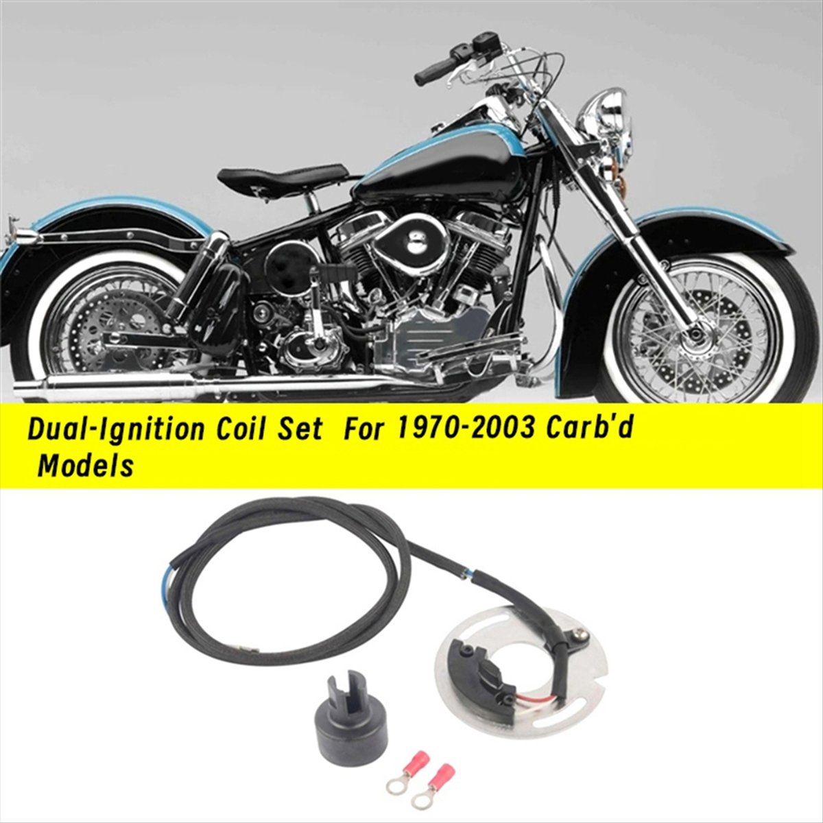 DT09 電子点火システム デュアル点火コイルセット DS6-1 ハーレー 1970-2003 Carb'D モデル Dynatek Dyna S 133-3001 DS61 用