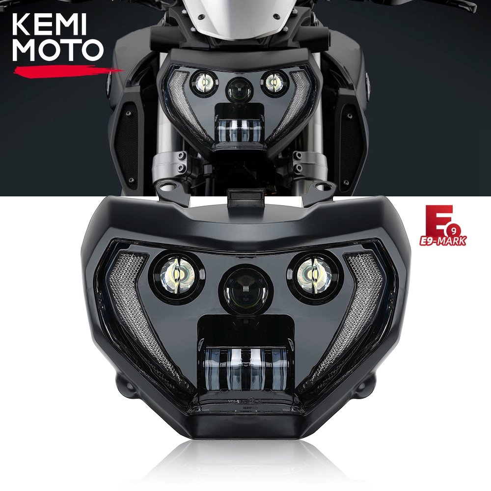 MT07 ヘッドライトオートバイライトヘッドライトヤマハ MT 07 MT-07 2018 2019 2020 E マークオートバイ LED アセンブリ防水