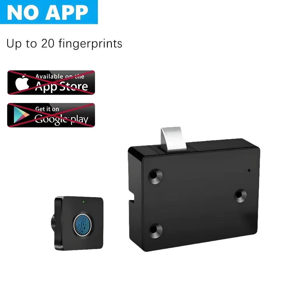スマート電子指紋キャビネットロック隠し DIY スライドラッチ両開きドア木製引き出し用 - DIY 取り付け