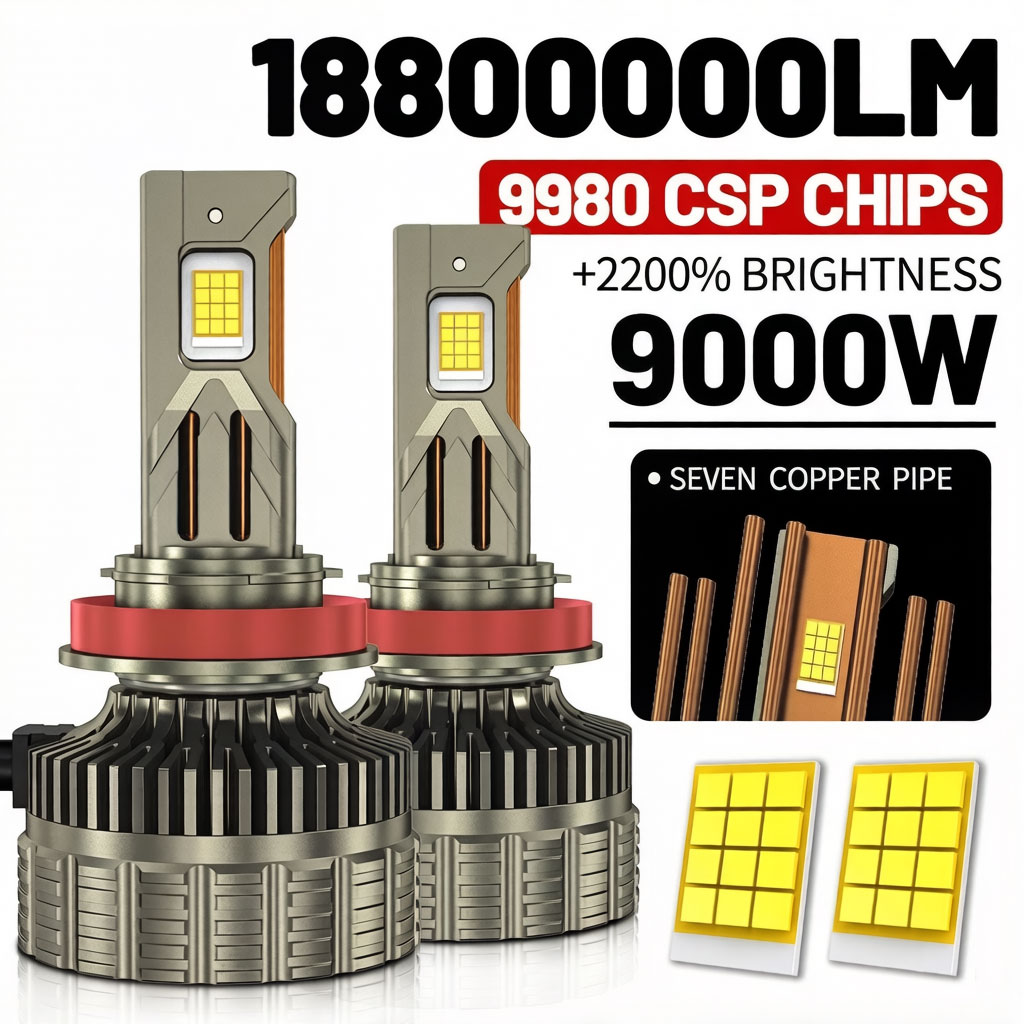 9000 ワット 18800000LM H4 LED Canbus H7 H1 H8 H11 9005 9006 9012 HB3 HB4 9007 H13 車 LED ヘッドライトオートフォグランプ LED 電球 6000K 12V