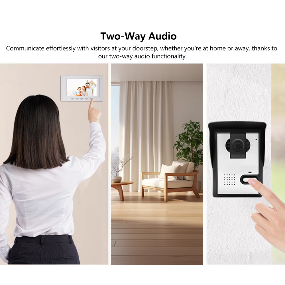 超低価格7 インチモニター 700tvl Cvbs カメラビデオドア電話ドアベルインターホンシステム Ir ナイトビジョン有線ドアベルカメラ