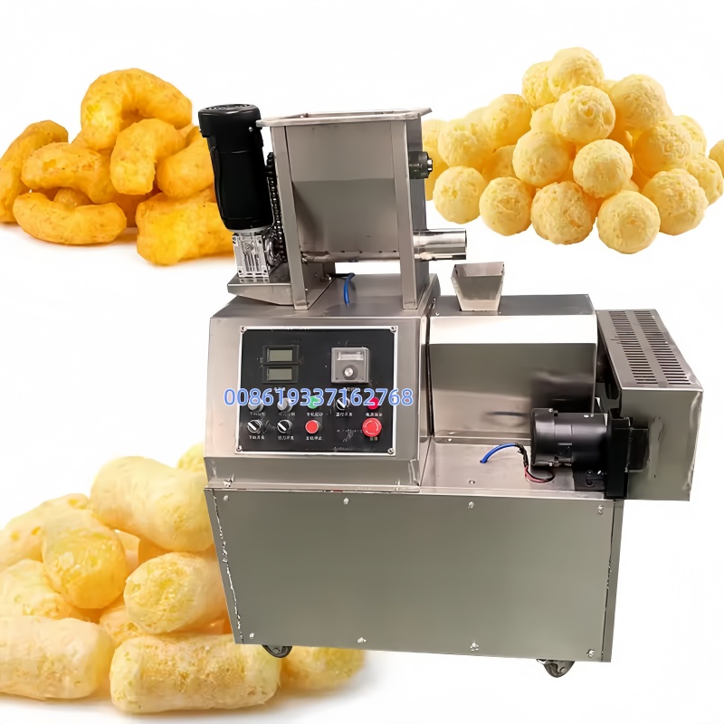 食品チップス パフ機械押出機 中小企業用トウモロコシ トウモロコシ パフ スナック