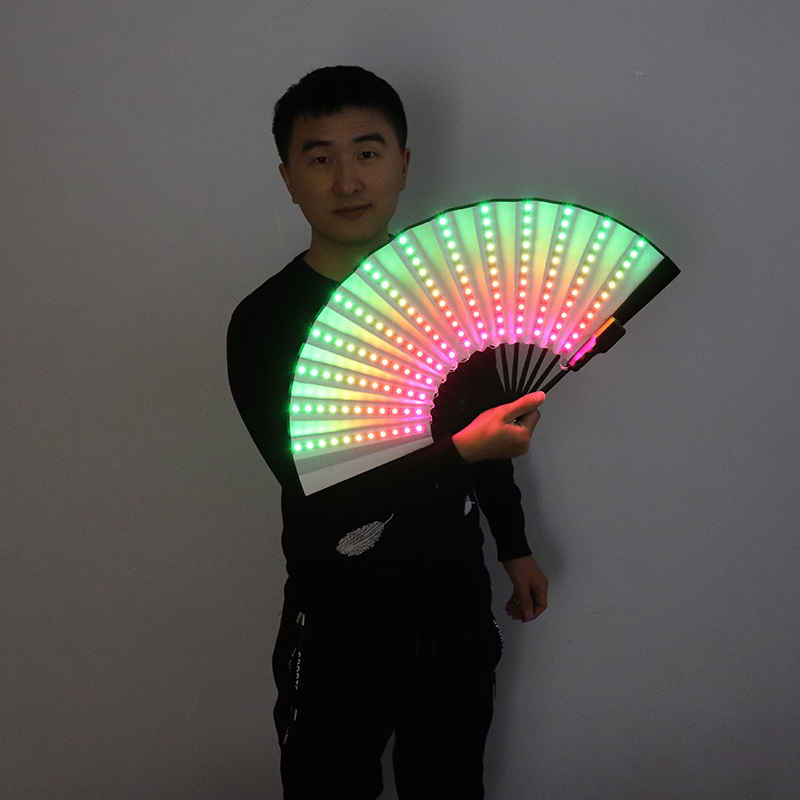 フルカラー LED ファンステージパフォーマンスダンシングライトファン 350 モード以上マイクロライト無限色レイブパーティーギフト