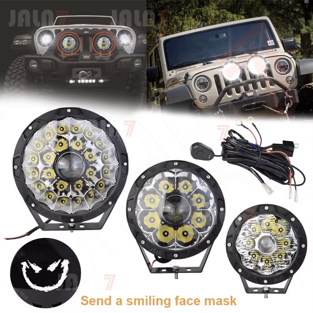 JALN7 レーザー LED ライトラウンドオフロード運転トラック作業スポットライトヘッドライトホワイトランプジープ SUV ビート