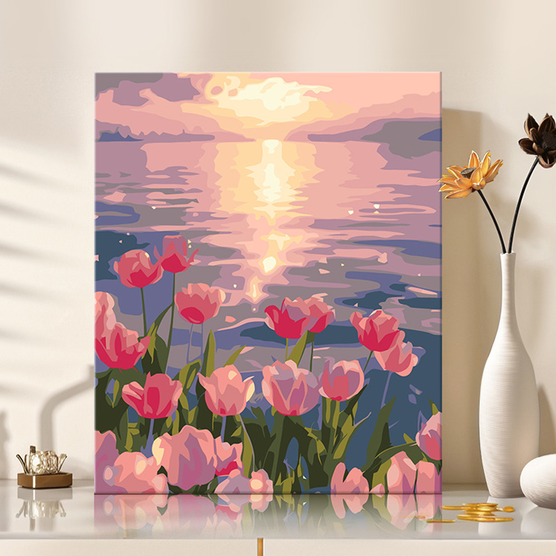 6104551 Y デジタル油絵リビングルーム装飾絵画ソファ背景壁掛け絵画