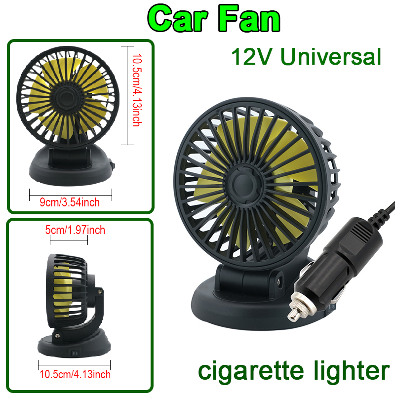 360°調整可能な車用ファン 1/2/3 ヘッド電気空気サーキュレーター USB/12V/24V サイレントファン ホームデスク オフィス 車 RV トラック用