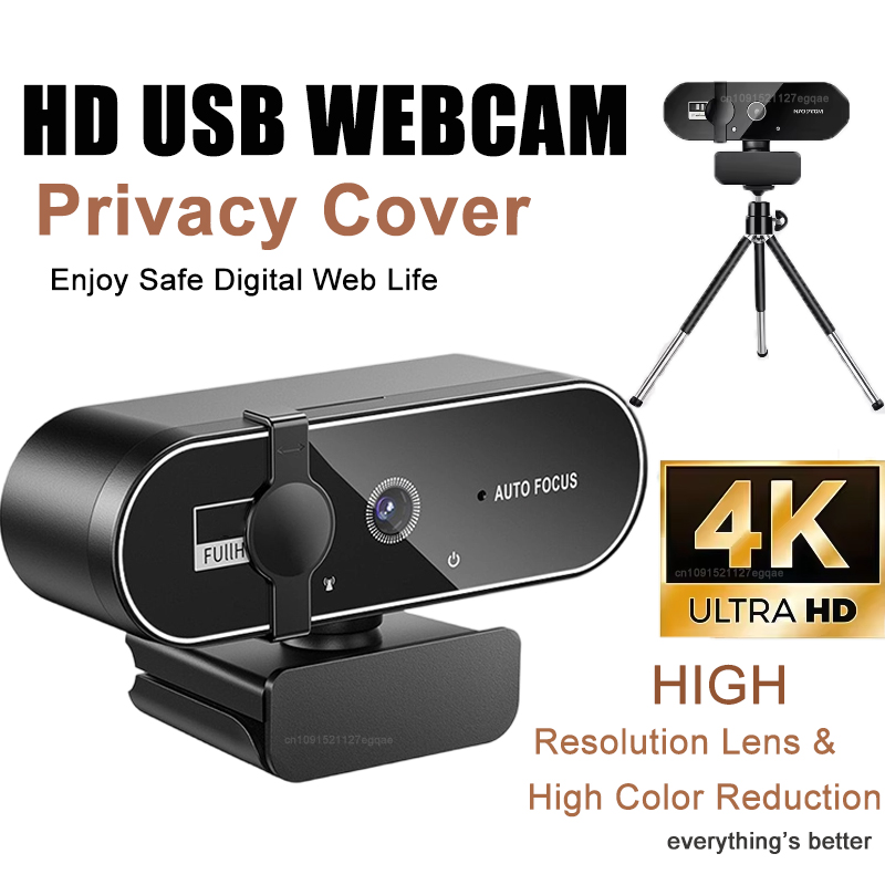 4K HD ミニウェブカメラ（マイク付き）、2K フル HD ウェブカメラ、オートフォーカス USB ウェブカメラ（PC ノートパソコン用、ビデオ撮影カメラ 2026）