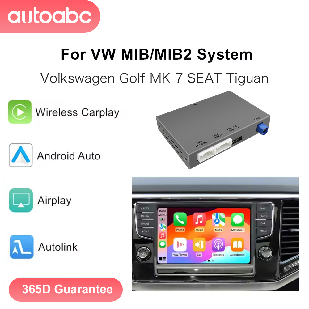 AUTOABC ワイヤレス Carplay Android 自動フォルクスワーゲン VW ゴルフ 7 ティグアンラマンドマゴタンフィデオンテラモント MIB1/MIB2 システム