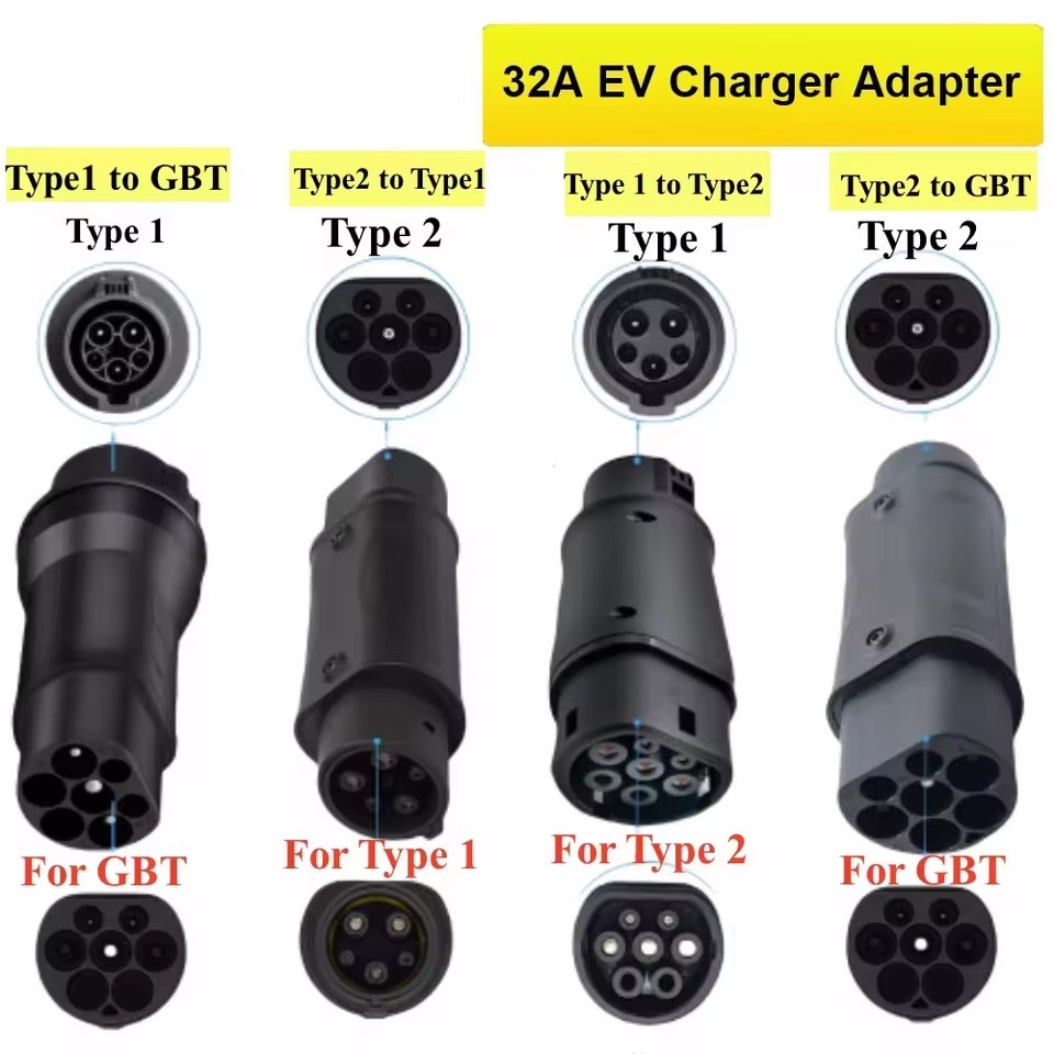 電気自動車充電コネクタ タイプ 2 からタイプ 1 J1772 EV アダプター タイプ 2 から GBT EVSE 充電器タイプ 1 から GBT EV アダプター