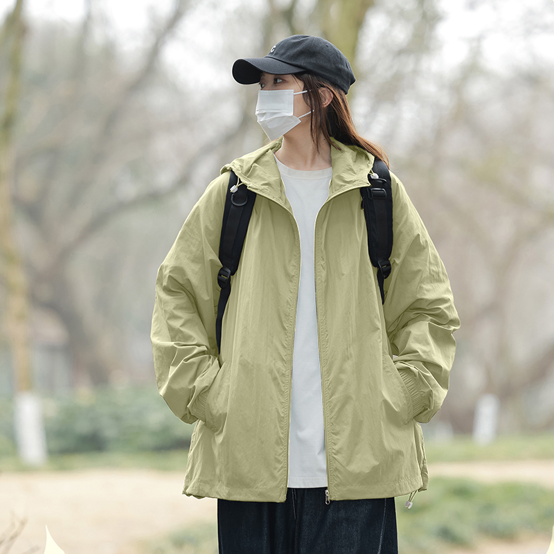 Summer Fashion Loose Couple UV Resistant Skin Clothing Comfortable Fast Drying Windproof Breathable Women's Sunscreen Clothing