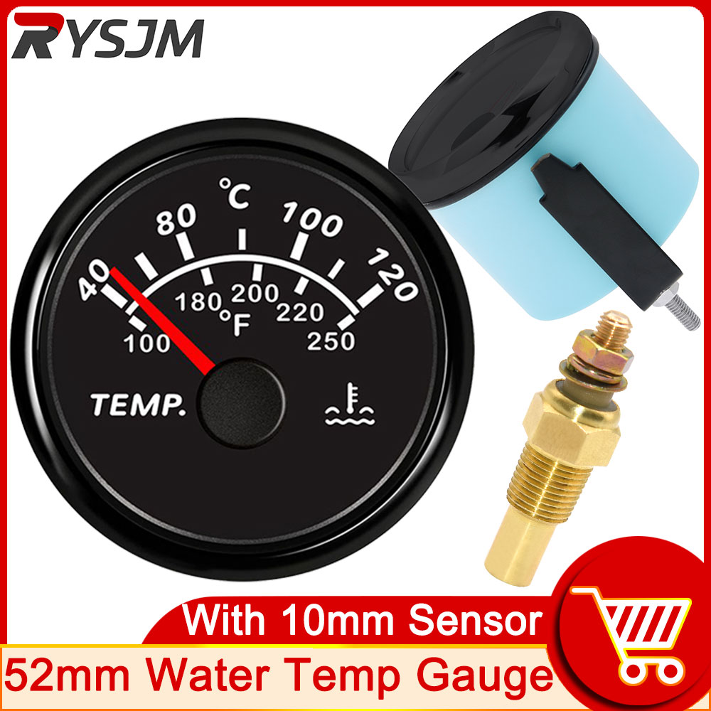 24V 12v DC 自動水温計 40-120℃ 100-250℉ 水温計 1/8 NPT センサー 10 ミリメートルエンジン温度カスタマイズ
