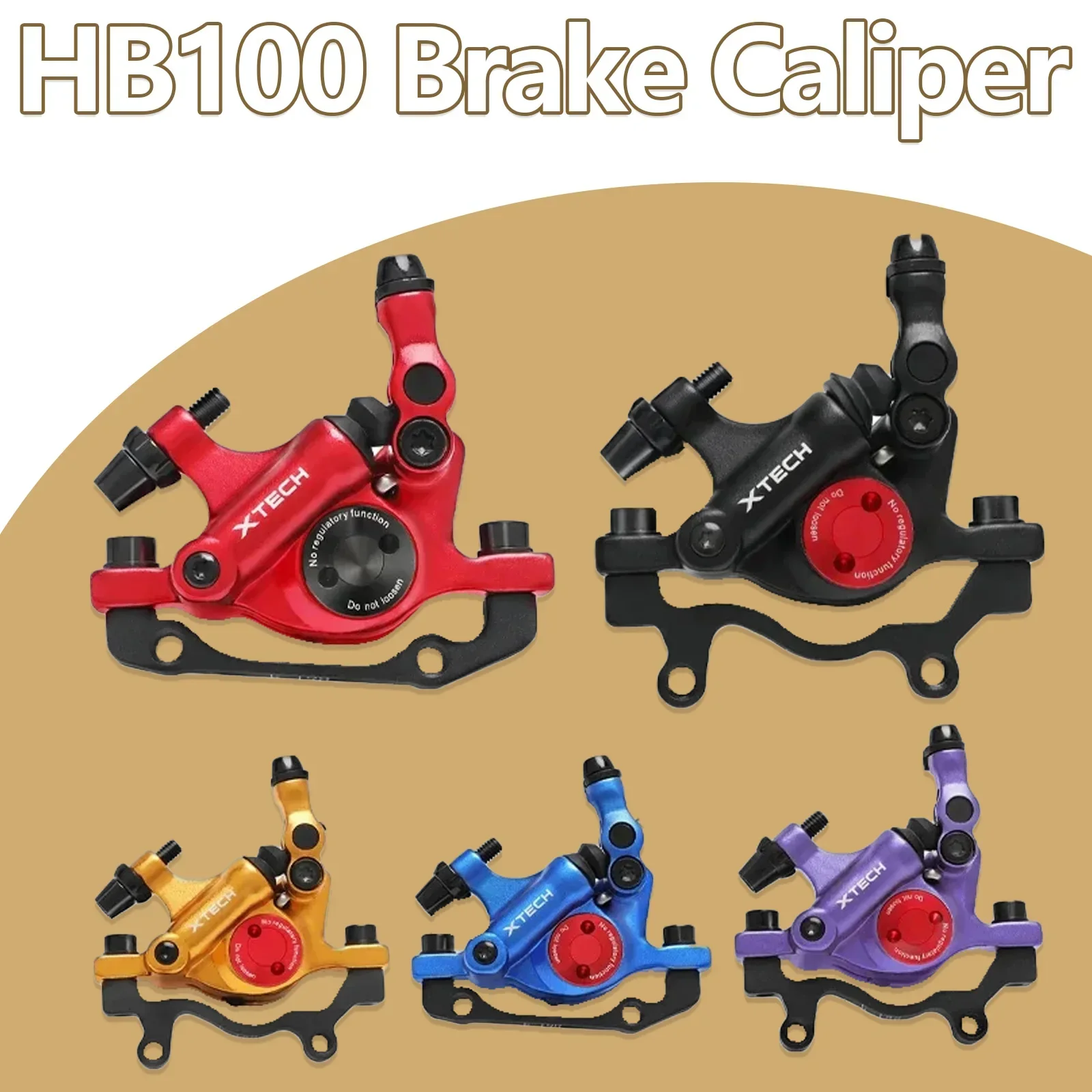 ZOOM XTECH HB100 MTB 油圧ディスクブレーキキャリパー フロントリア 160 ミリメートル折りたたみプルワイヤー黒赤ブレーキ MTB バイクブレーキセット