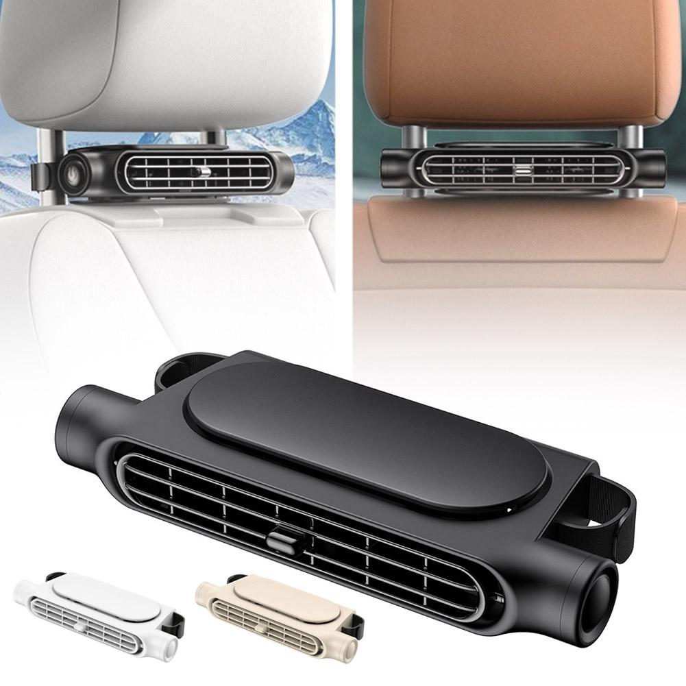 カーシートファン フロント リアシート ヘッドレスト 冷却空気ファン 冷凍 3 スピード独立スイッチ バッテリーは付属しません