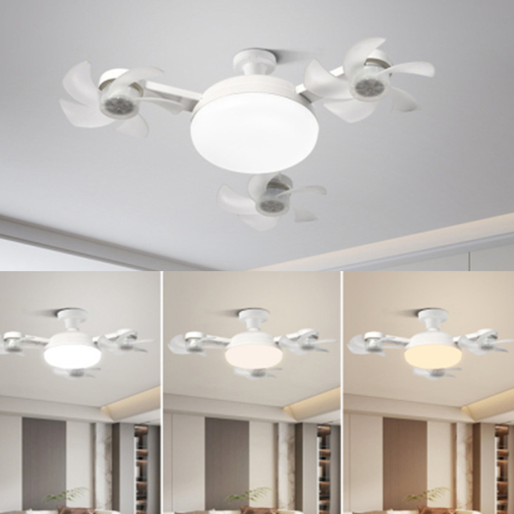 E27 LED シーリングファンライトリモコン調光機能付き 50 60 ワットシーリングライトドローン型ファンライト照明用
