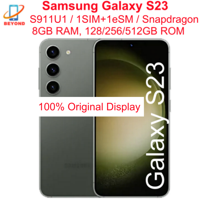Samsung Galaxy S23 5G S911U1 6.1 "AMOLED ROM 128/256/512GB RAM 8GB Snapdragon NFC オクタコアオリジナル Android 携帯電話