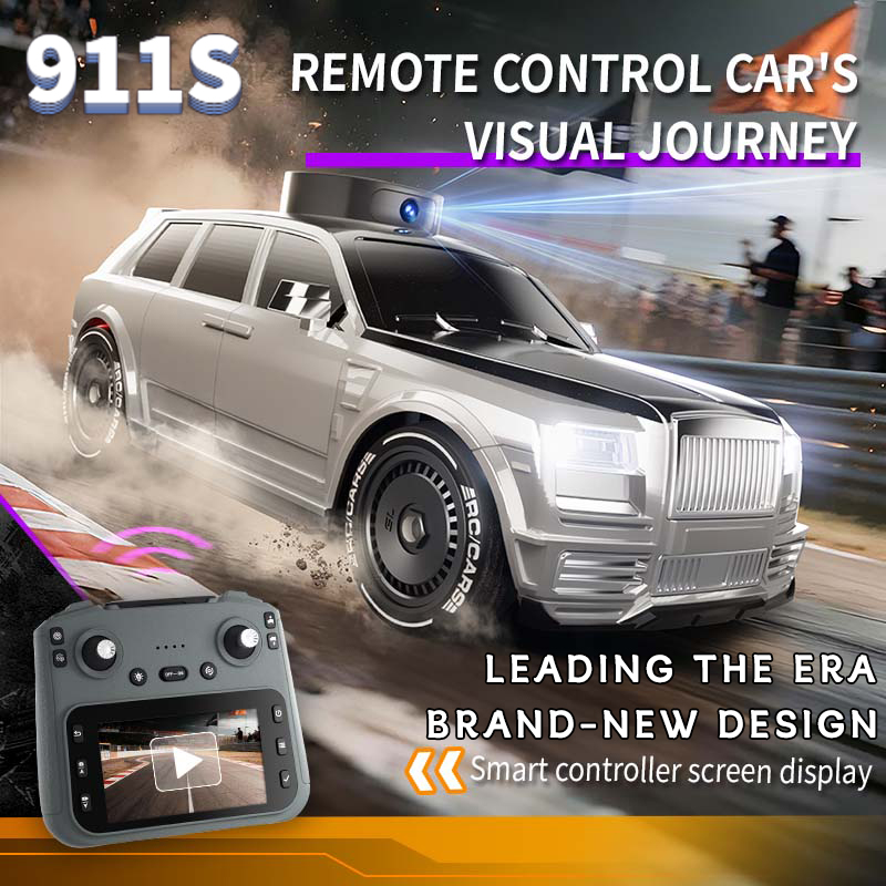 911S RC カー - 4K HD カメラ 4.3 インチ画面ワンクリックドリフト、カメラリフティングデザイン、LED 照明ドリフト HD ビデオキッズ RC 車両