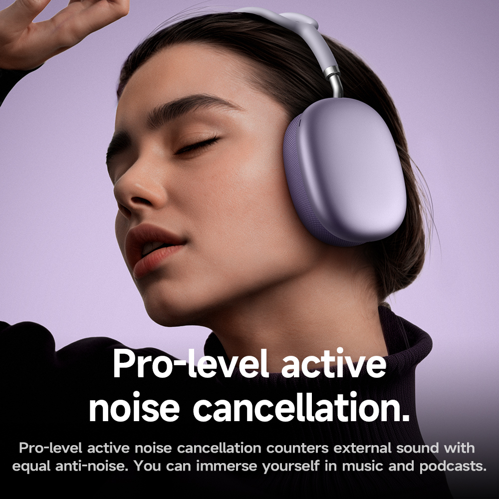 HOCO W65 プラス ANC ノイズリダクション Bluetooth ヘッドフォンオーバーイヤーワイヤレスビッグイヤホンハイファイサウンドスポーツヘッドセットボタン付き