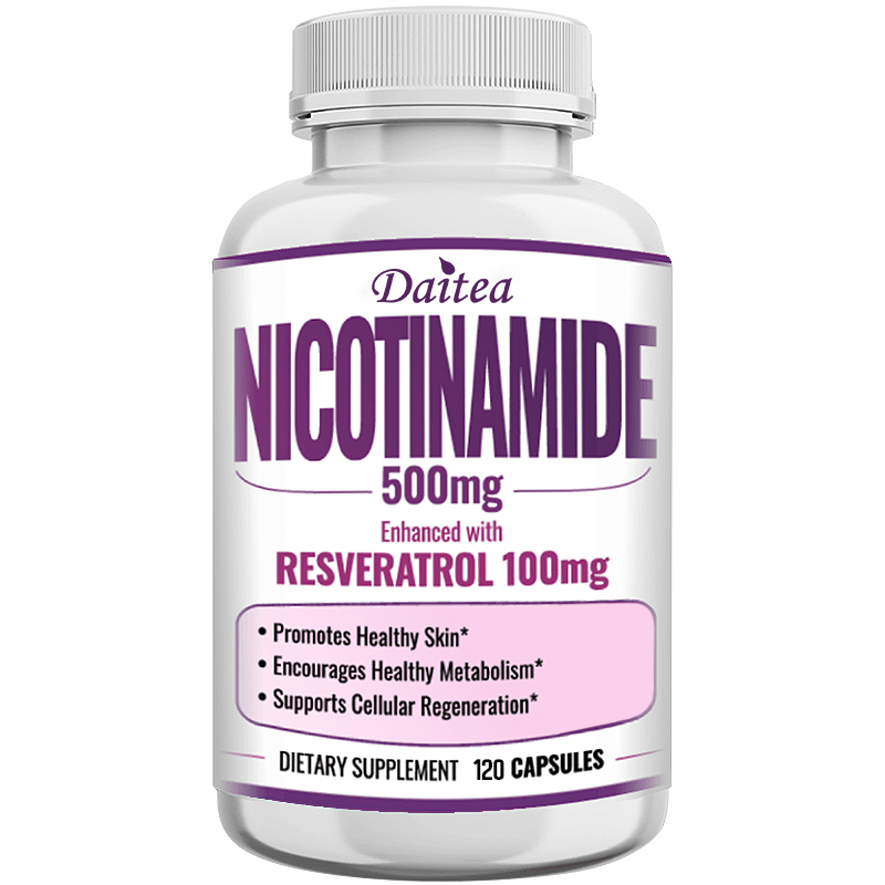 ニコチンアミドとレスベラトロール - NAD、アンチエイジング DNA 修復、皮膚細胞の健康をサポートするビタミン B3 500mg サプリメント