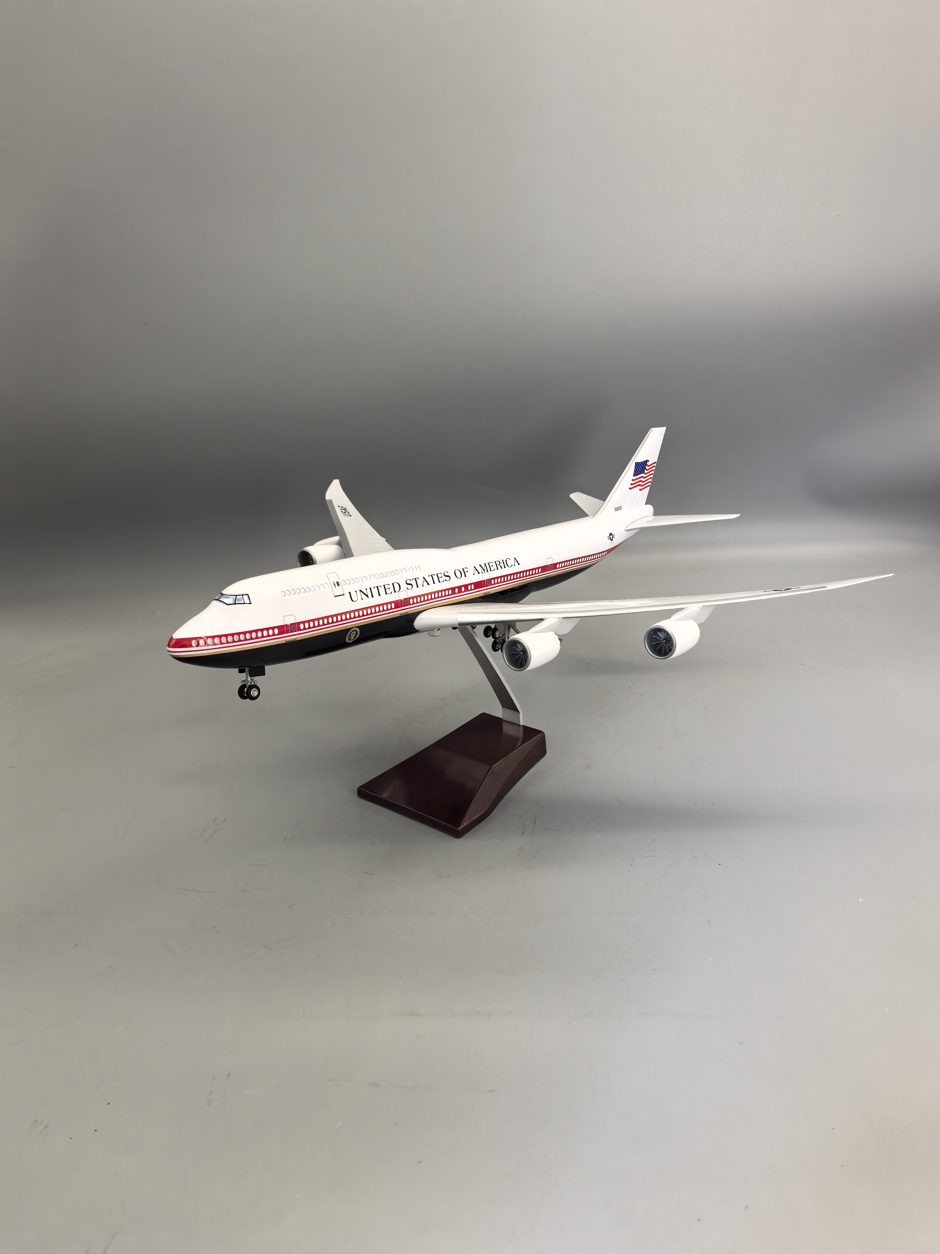 新しい 47 センチメートルグッズ航空機アメリカ空軍 1 B747 大スケール樹脂ダイキャスト飛行機モデルキット航空ギフト用