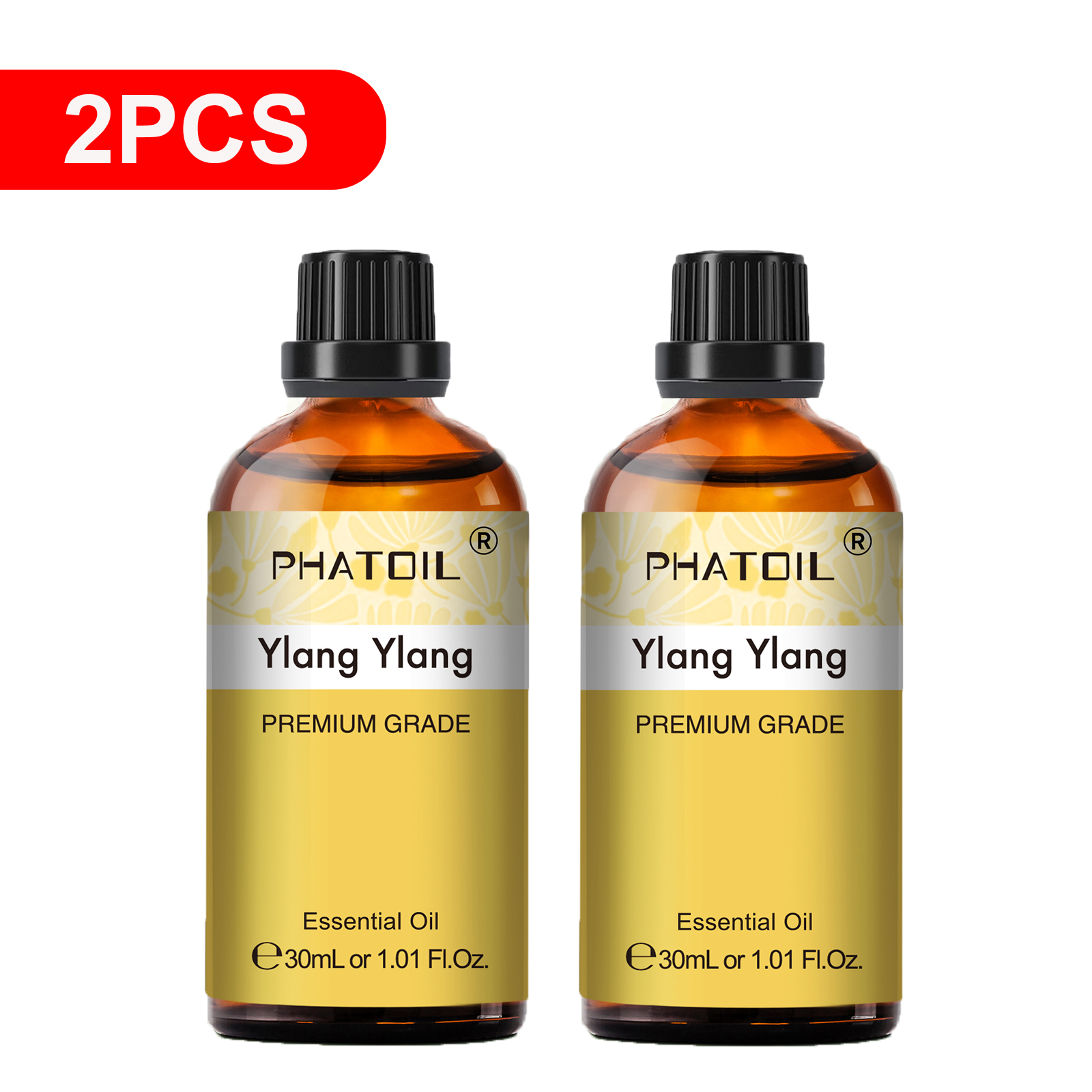 PHATOIL 2 個ナチュラルエッセンシャルオイルセット 30 ミリリットルベルガモットレモンイランイランラベンダージャスミンバニラユーカリアロマエッセンシャルオイル