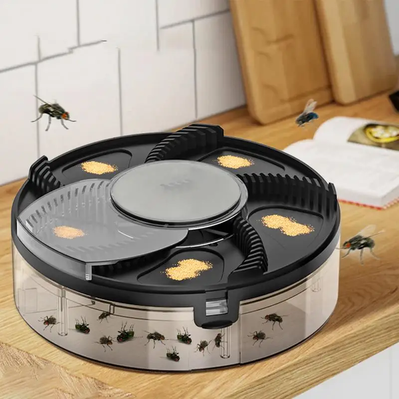 自動ハエキャッチャー電気ハエトラップキャッチャーデバイス屋内充電式回転撃退ツール家庭用飛行制御ブヨ用