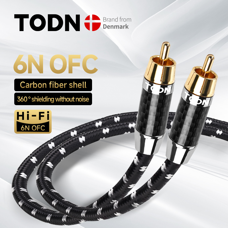 TODN デジタルオーディオ同軸ケーブル 75Ωハイエンド Rca に Rca オスステレオケーブルスピーカー Hifi サブウーファーケーブル AV テレビ