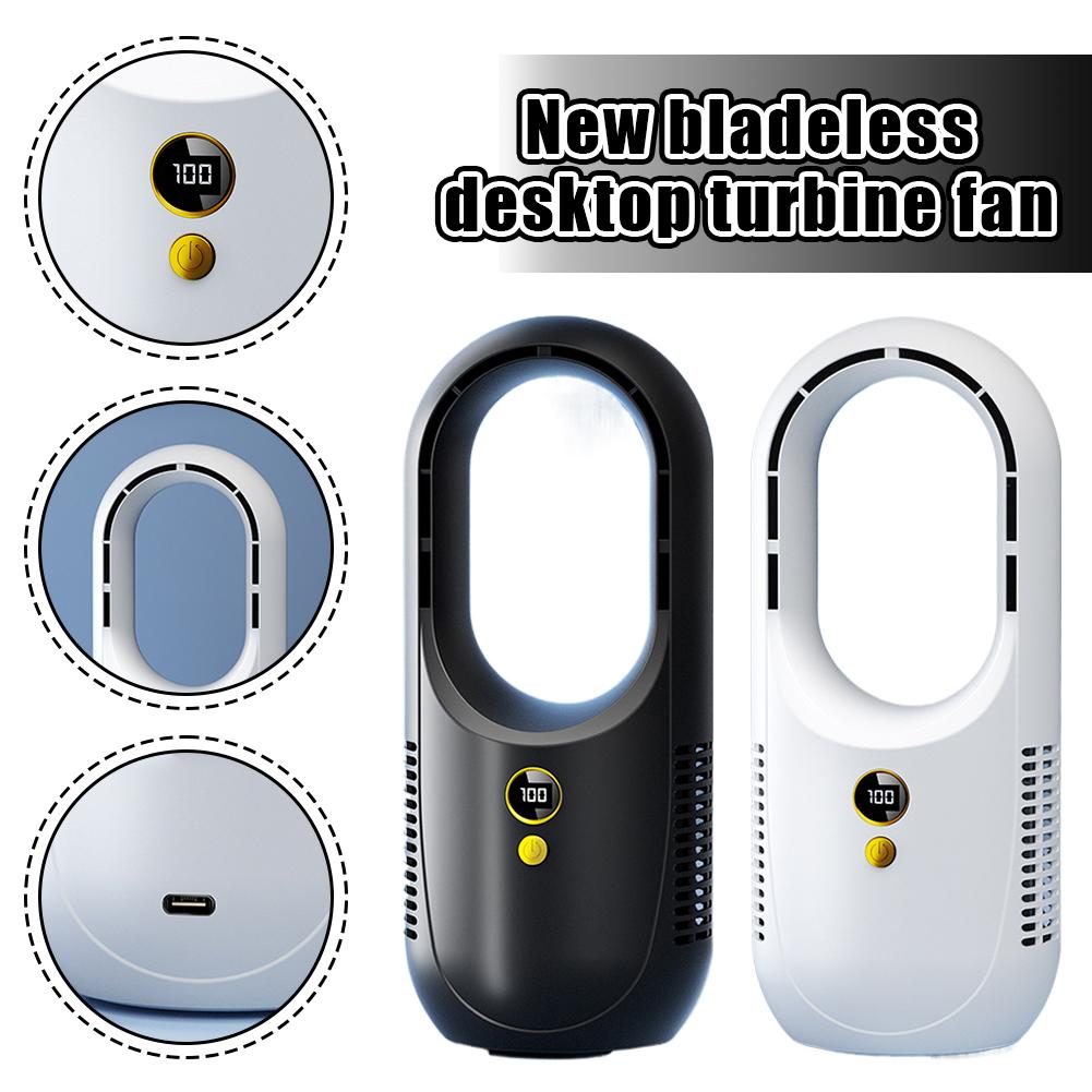 2026 新しいブレードレスファンデスクトップターボ小型ファン USB 充電冷却循環ファン超静音 3 スピード強風ポータブルファン