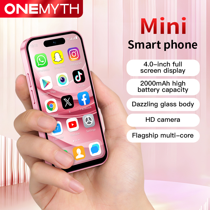 ONEMYTH M17 Pro 4.0 "ミニスマートフォン 2GB RAM 16GB ROM Android12.0 顔認識ロック解除 2000mAh 4G 小型携帯電話