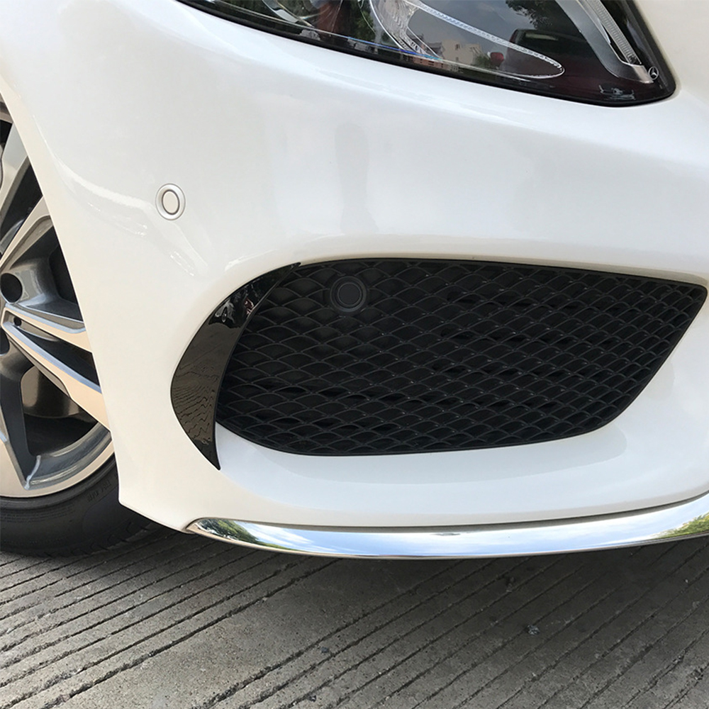 フロントバンパースプリッターサイドスポイラーエアベント風ナイフボディキットメルセデスベンツ C クラス W205 C180 C200 C250 C300 2015-2018