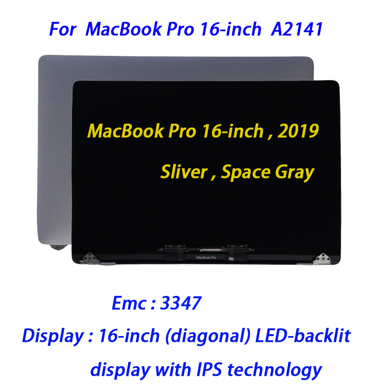 真新しい 2019 年 A2141 ディスプレイアセンブリ Macbook Pro Retina 16 インチ LCD LED スクリーンアセンブリグレー/シルバーカラー Reolacement