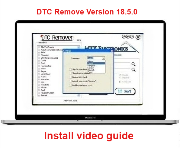 KESS KTAG FGTECH OBD2 ソフトウェア MTX DTC リムーバー 1.8.5.0 Keygen 9 追加 ECU チューニング SW ソフトウェア ECU 障害コードリムーバー